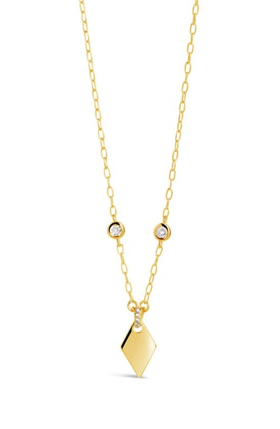 Sterling Forever Louise Pendant Necklace In Gold