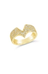 Sterling Forever Sandra Band Ring In Gold