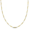 Delmar Enamel Heart Link Chain Necklace In Yellow