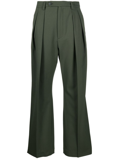 Barena Venezia Pressed-crease Tailored-cut Trousers In Grün