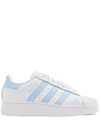 Adidas Originals White & Blue Superstar Xlg Sneakers In Weiss