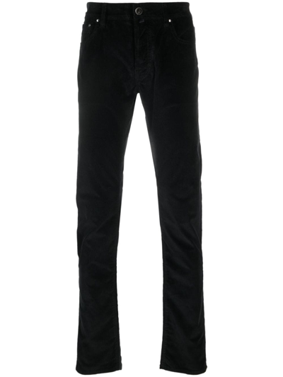 Jacob Cohen Pocket-square Straight-leg Jeans In Schwarz