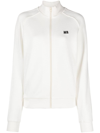 Wales Bonner Logo-embroidered Zipped Sweatshirt In White