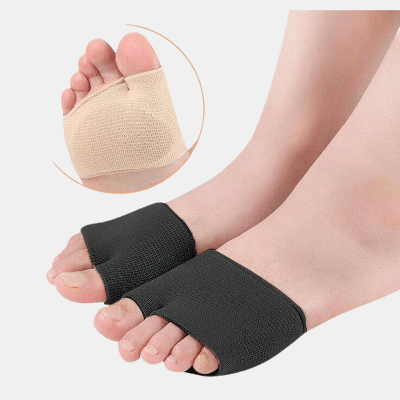 Vigor Fabric Soft Foot Care Ball Of Foot Cushions & Zipper Compression Socks Calf Knee Combo Pack