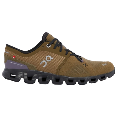 On Cloud X 3 In Olive/black/purple