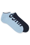 Hugo Boss Two-pack Of Socks In A Cotton Blend In Light Blue