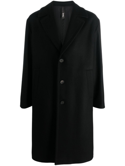Hevo Single-breasted Wool Coat In Black