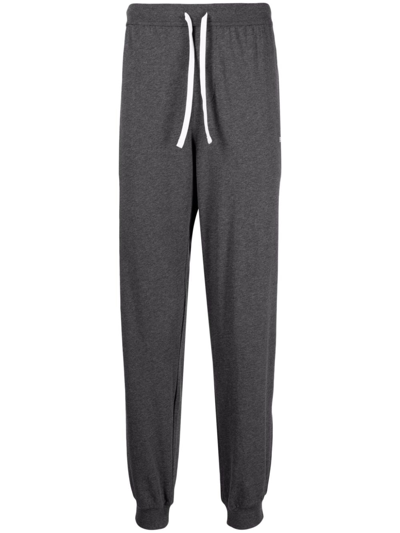 Hugo Boss Logo-embroidered Jersey Track Pants In Grey