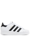 Adidas Originals Superstar Vintage Ostrich-effect Leather Sneakers In White