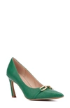 New York And Company Women's Katerina- Lizard Embossed Pump Heels In Green Lizard
