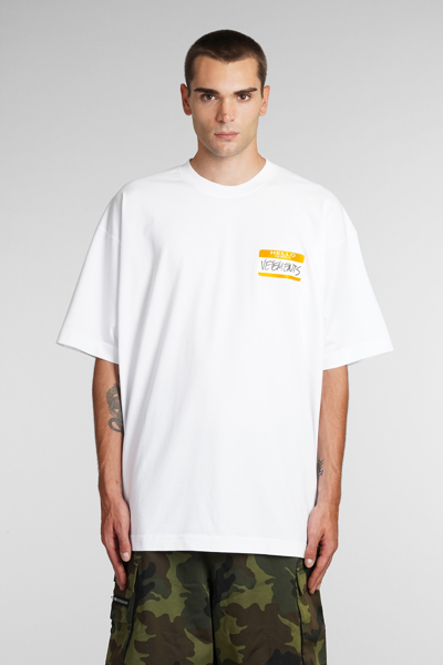 Vetements White My Name Is T-shirt
