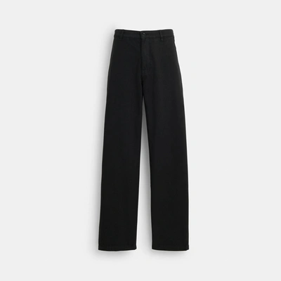 Coach Outlet Garment Dye Chino Pants In Black