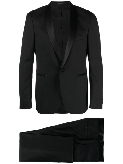Tagliatore Single-breasted Suit In Black