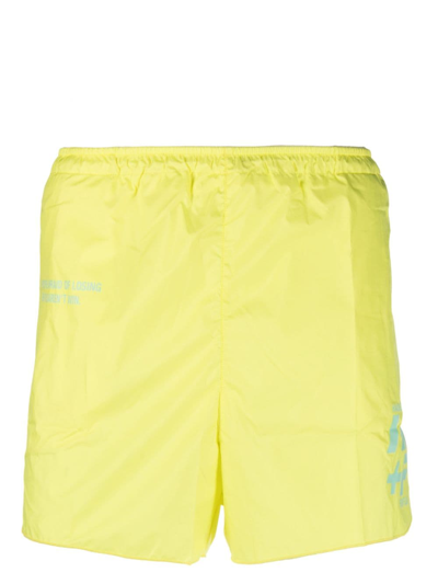 Haider Ackermann Logo-print Swim Shorts In Yellow