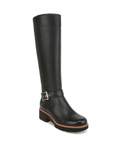 Naturalizer Darry-tall Wide Calf High Shaft Boots In Black Leather