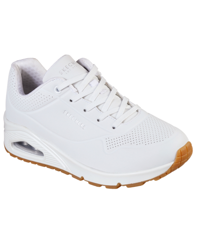 Skechers Uno-stand On Air Womens Trainers Wedge Fashion Sneakers In White