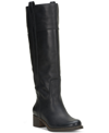 Lucky Brand Womens Hybiscus Knee High Riding Boots Regular Wide Extra Wide Calf In Desert Palm Suede