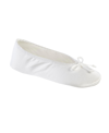 ISOTONER SIGNATURE WOMEN'S SATIN BALLERINA SLIPPERS WITH BOW