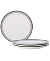 Noritake Colorscapes Layers Coupe Dinner Plate Set/4, 11" In Charcoal