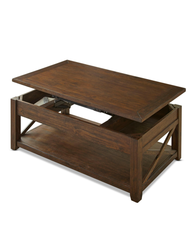 Steve Silver Loxley Lift Top Cocktail Table In Brown