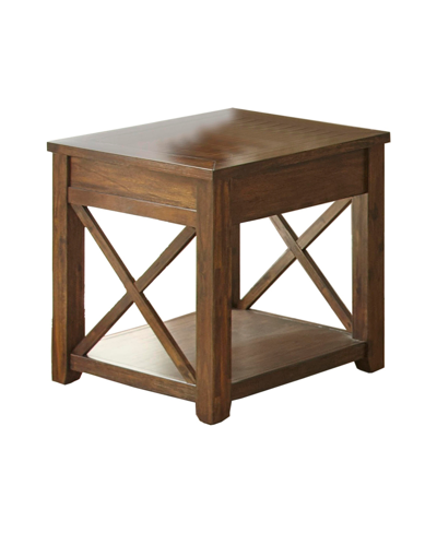 Steve Silver Loxley End Table In Brown