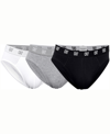 Cr7 Men's Cotton Blend Briefs, Pack Of 3 In Black/gray/white
