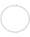Giani Bernini Polished Rectangular Cable Link Bracelet, Created For Macy's In Silver
