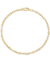 Giani Bernini Polished Rectangular Cable Link Bracelet, Created For Macy's In Gold Over Silver