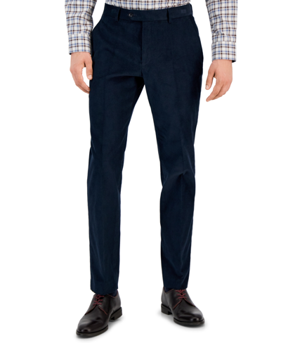 Tommy Hilfiger Men's Modern-fit Solid Corduroy Pants In Navy