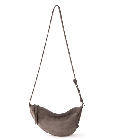 The Sak Tess Sling Leather Crossbody In Mushroom Suede