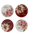 Certified International Winters Joy 9" Dessert Plates Set Of 4 In Multi