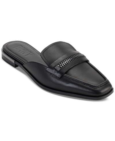 Dkny Elin Slip-on Hardware Loafer Flats In Black