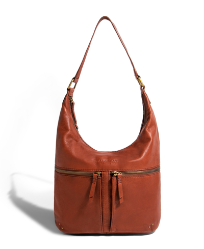 American Leather Co. Women's Hanover Hobo Bag In Brandy Smooth