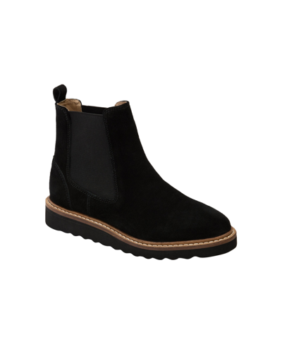 Jack Rogers Kids' Little Girls Coco Chelsea Suede Pull-on Boots In Black