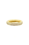 Adornia Crystal Eternity Rounded Band Ring Gold In Gold