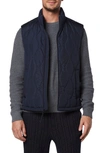 Andrew Marc Hampden Quilted Vest In Blue