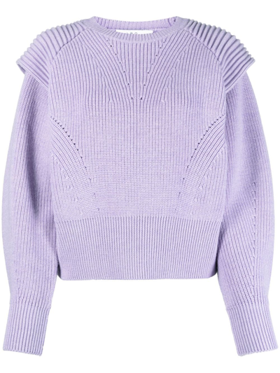 Iro Long-sleeve Wool Jumper In Purple