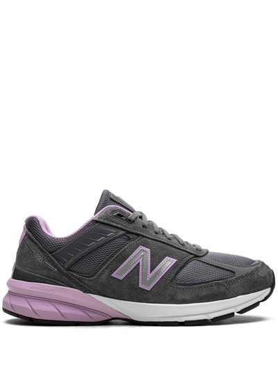 New Balance 990v5 "miusa Lead Dark Violet Glow" Sneakers In Grey
