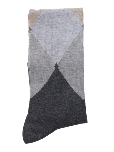 Ballantyne Argyle Socks In Gray