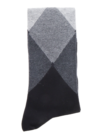 Ballantyne Argyle Socks In Black