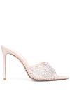 LE SILLA GILDA 100MM CRYSTAL-EMBELLISHED MULES