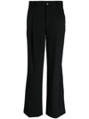 CLOSED HIGH-WAISTED FLARED TROUSERS