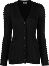 Durazzi Milano Black Wool Cardigan In Black