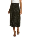 ANNE KLEIN PULL-ON PLEATED MIDI SKIRT