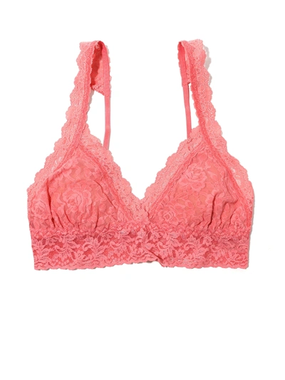 Hanky Panky Signature Lace Crossover Bralette Guava Pink