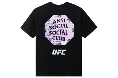 Pre-owned Anti Social Social Club X Ufc Conned Tee Black
