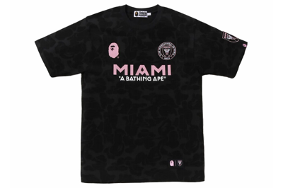 Pre-owned Bape X Inter Miami Cf Camo Tee Black
