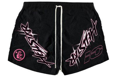 Pre-owned Hellstar Waxed Nylon Athletic Shorts Black