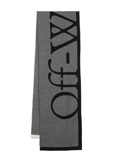 Off-white Pixel Virgin Wool Scarf In Weiss