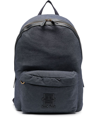 Tommy Hilfiger Embroidered-monogram Backpack In Blau